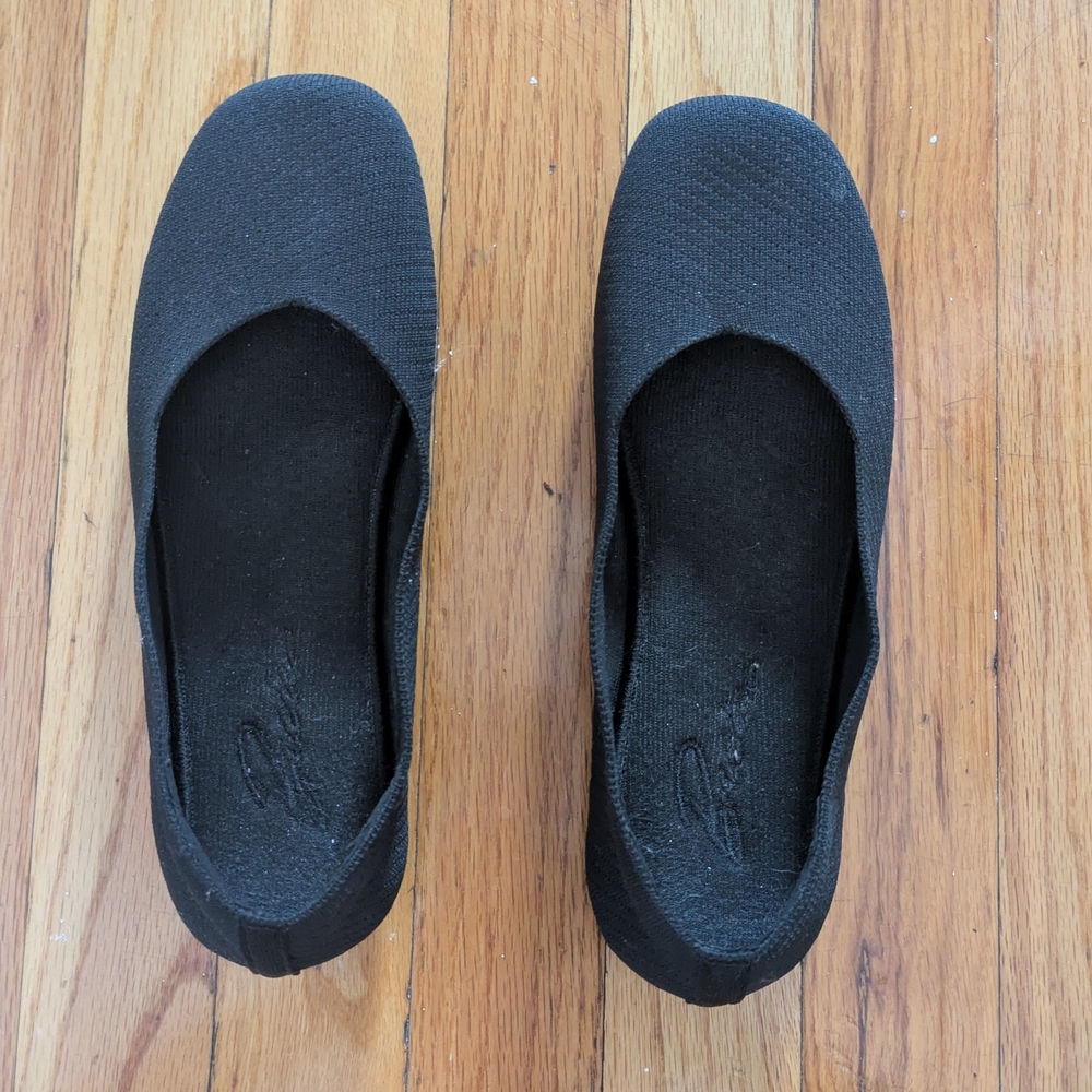 Classic Black Knit Slip-On Flats, Rothys Inspired